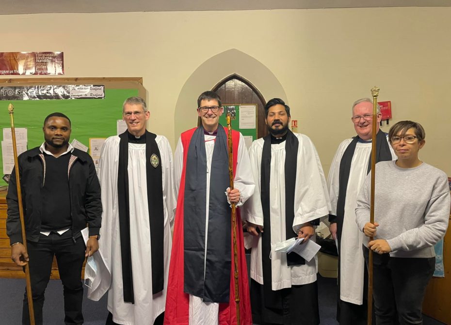 group of people at a church licensing